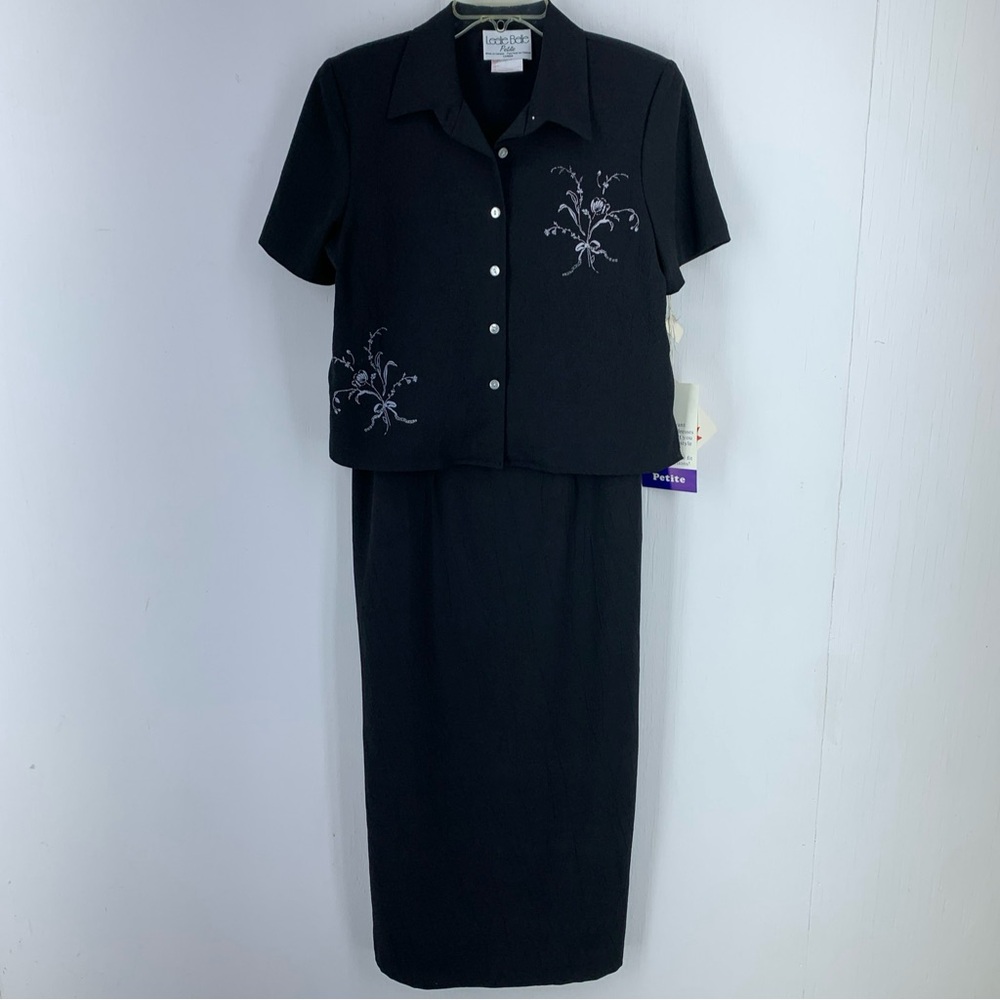 Vtg Leslie Belle Womens 8P Petite Dress Jacket Gauzy Cottage Core Dead Stock NEW